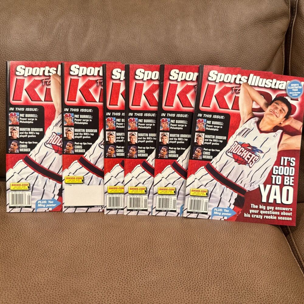2003 SI for Kids Yao Ming LeBron James #264 Rookie Card FULL UNCUT SHEET